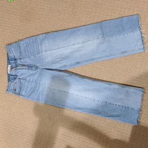Abercrombie & Fitch Crop Wide Leg Ultra High Rise Jeans